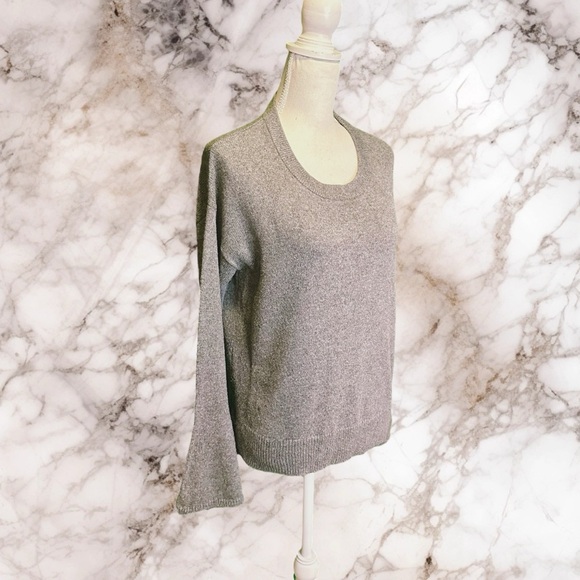 Madewell ‘Tie-Cuff Pullover Sweater’ in “Heather Medium Grey” Size XS - Picture 15 of 16